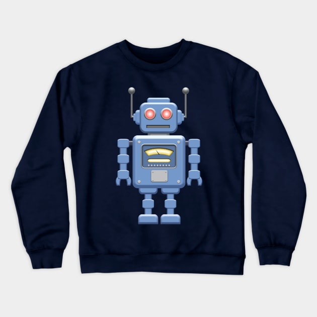 Retro Toy Robot Crewneck Sweatshirt by Druids Tower